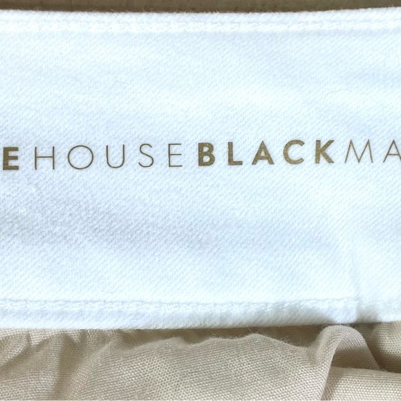 White House Black Market White Pants Wide Leg Sz 10P Zip Belt Office Career NWOT - Picture 12 of 13